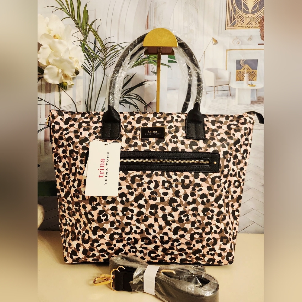 Trina Turk Camouflage TOTE with Crossbody Strap!